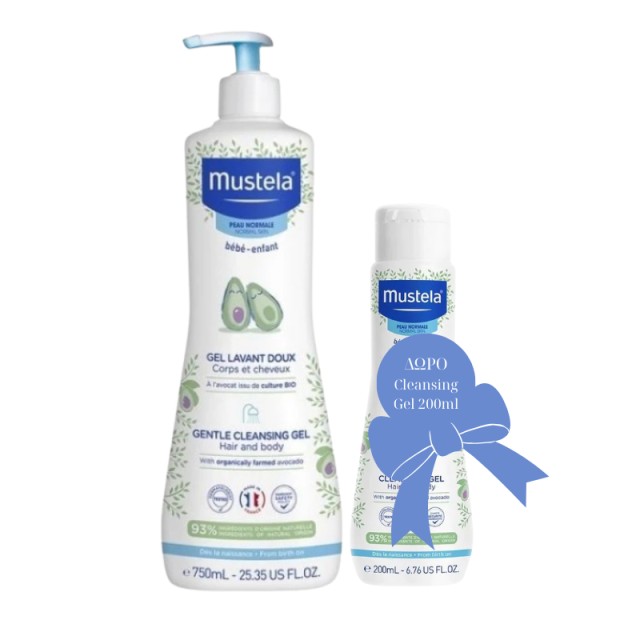 Mustela Promo Cleansing Gel 750ml με Δώρο Cleansing Gel 200ml