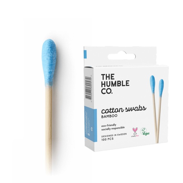 THE HUMBLE CO. Cotton Swabs - Βαμβακερές μπατονέτες από Bamboo - ΓΑΛΑΖΙΟ
