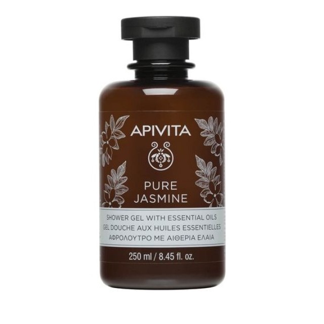 Apivita Pure Jasmine Shower Gel 200ml - Aφρόλουτρο με Γιασεμί και Aιθέρια Έλαια