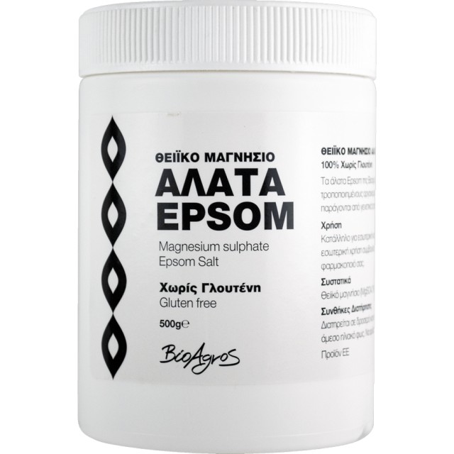 Βιοαγρός Άλατα Epsom Χωρίς Γλουτένη 500gr