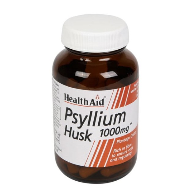 Health Aid Psyllium Husk Powder 1000mg 60caps – Συμπλήρωμα με Ψύλλιο για Ομαλή Πέψη