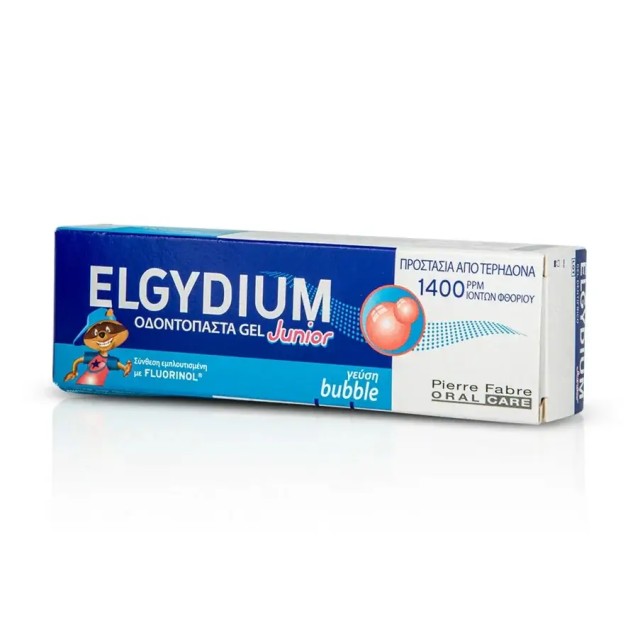 Elgydium Junior Bubble Toothpaste 1400ppm 50ml - Οδοντόπαστα για Παιδιά με Γεύση Τσιχλόφουσκα