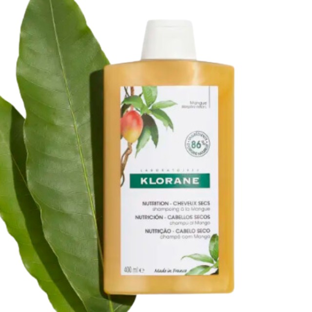 Klorane Shampoo Mango 400ml - Σαμπουάν με Μάνγκο για Ξηρά Μαλλιά