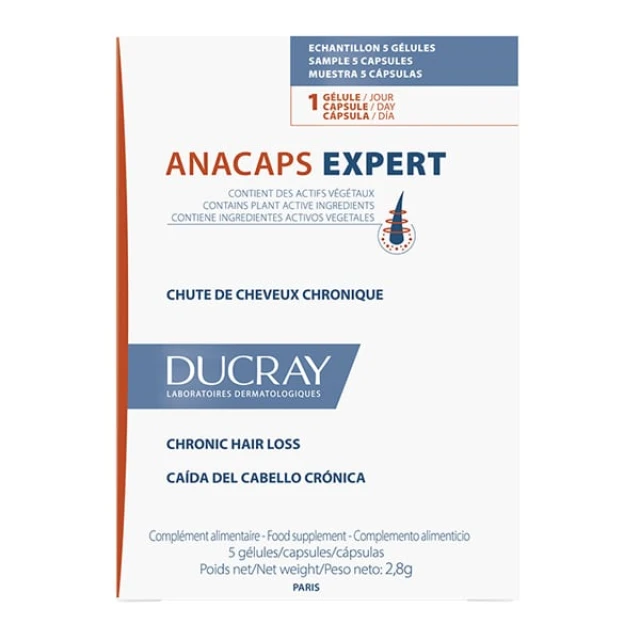 Ducray Anacaps Expert 30 капсули – Хранителна добавка за хроничен косопад
