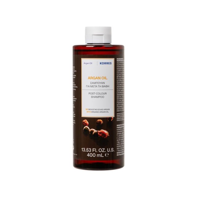 Korres Argan Oil Post-Colour Shampoo 400ml - Σαμπουάν Για Μετά Τη Βαφή