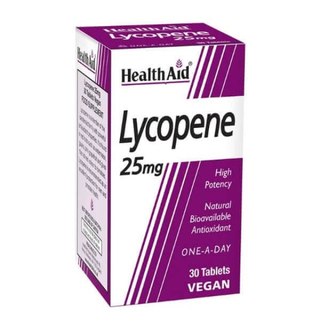 Health Aid Lycopene 25mg 30tabs – Συμπλήρωμα Λιπενίου με Αντιοξειδωτικές και Αντιβακτηριακές Δράσεις