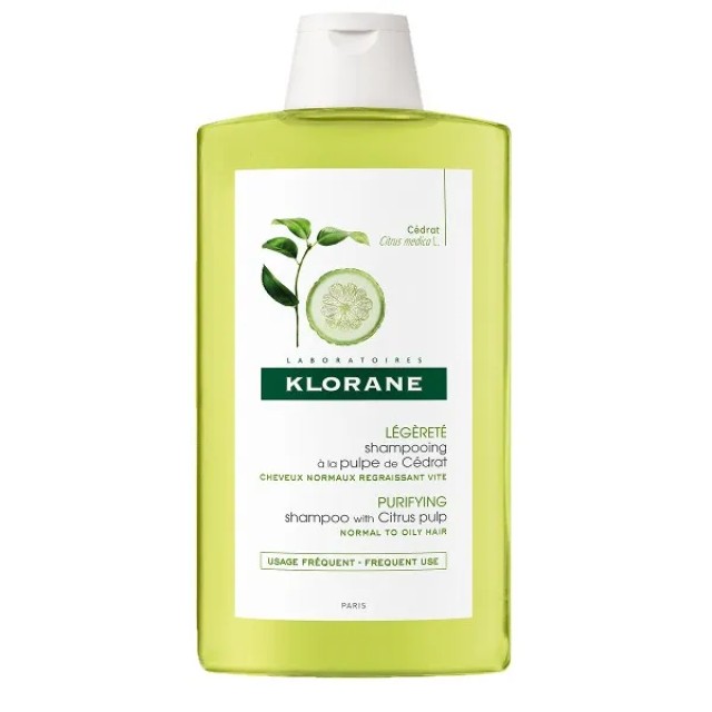 Klorane Citrus Pulp Shampoo 400ml - Σαμπουάν με Πολτό Κίτρου & Βιταμίνες για Όλους τους Τύπους Μαλλιών