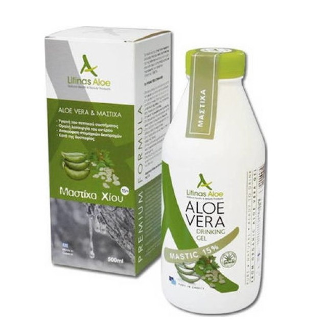 Litinas Aloe Gel 500 ml – Πόσιμη Βιολογική Γέλη Αλόης & Μαστίχα Χίου