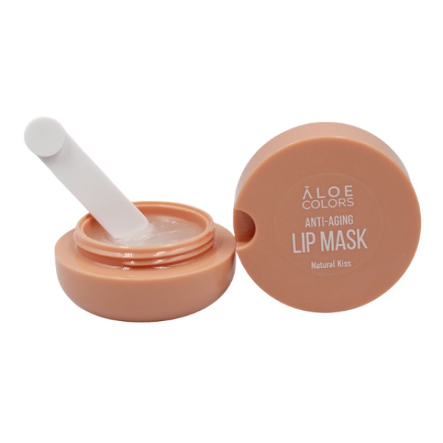 Aloe Colors Natural Kiss Anti-Aging Lip Mask Beige 10ml - Αντιγηραντική Μάσκα Χειλιών