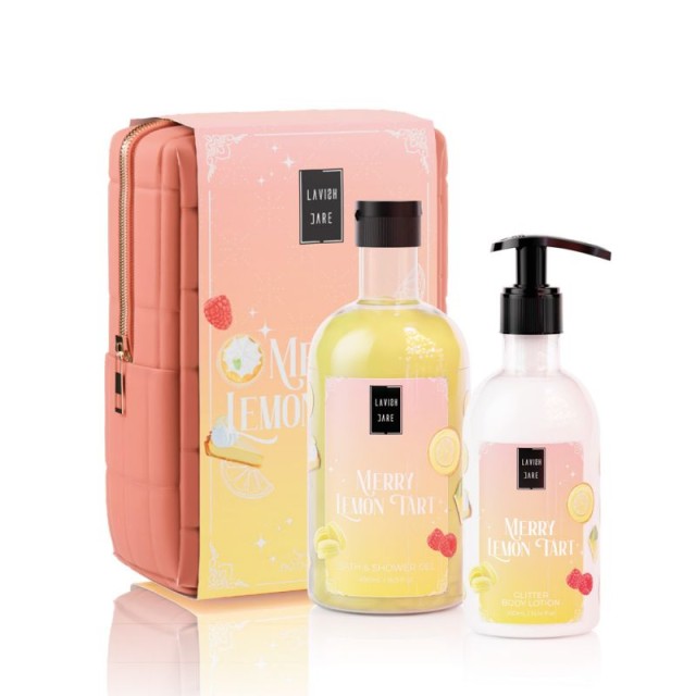 Lavish Care Merry Lemon Tart Christmas Set Shower Gel 500ml & Body Lotion 300ml