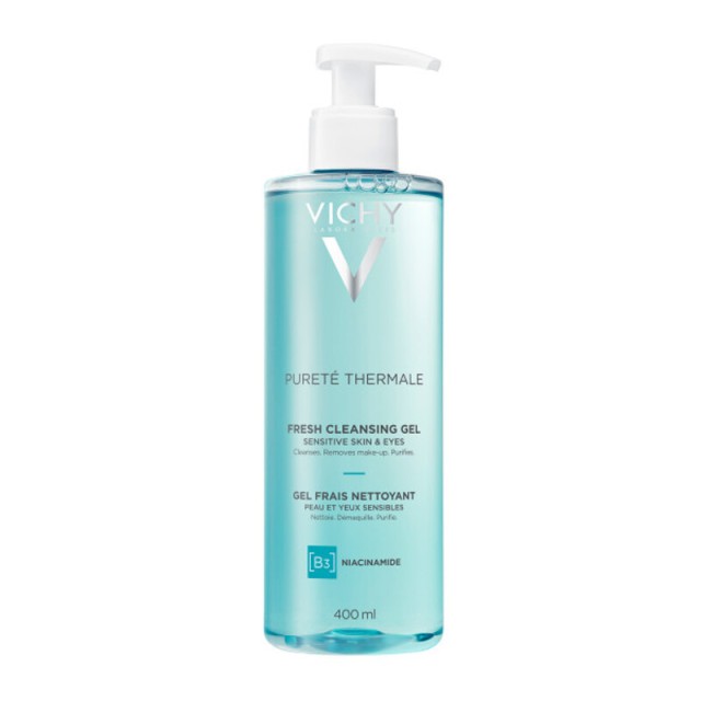 Vichy Purete Thermale Fresh Cleansing Gel 400ml - Τζελ Καθαρισμού για Πρόσωπο και Μάτια