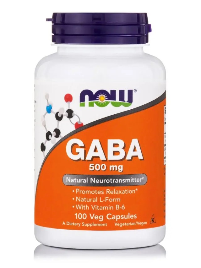 Now Foods Gaba 500mg 100 Κάψουλες - Συμπλήρωμα Διατροφής για Άγχος & Στρες