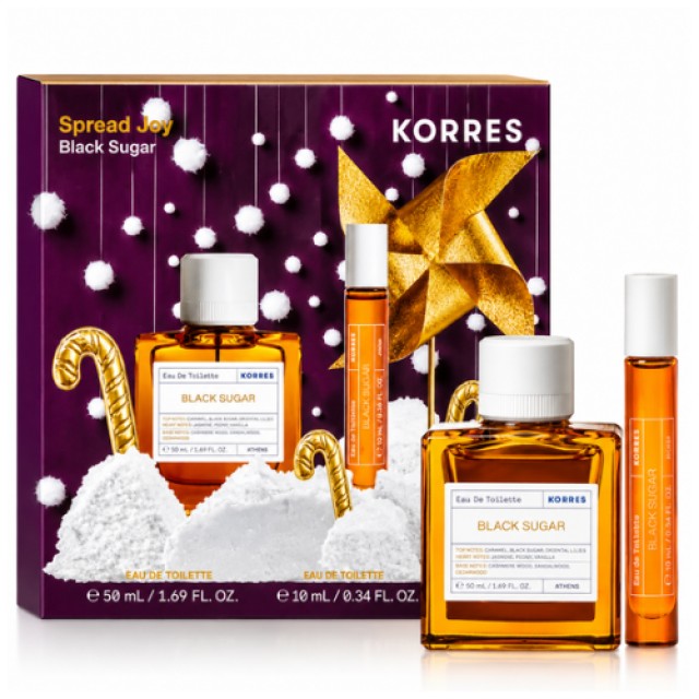 Korres Spread Joy Black Sugar Set Eau De Toilette Άρωμα 50ml & 10ml