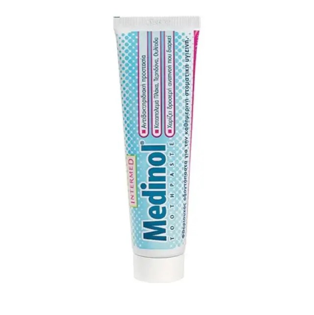 Intermed Medinol Toothpaste 100ml - Φθοριούχος Οδοντόπαστα Κατάλληλη για Καθημερινή Χρήση