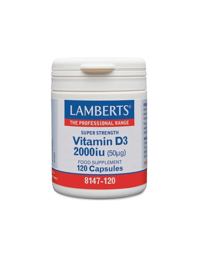 Lamberts Vitamin D3 2000iu 50mg 120 Κάψουλες