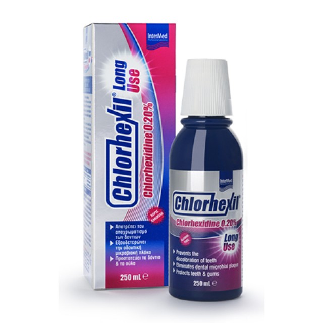 Intermed Chlorhexil 0,20% Mouthwash Long Use 250ml - Στοματικό διάλυμα κατά της πλάκας