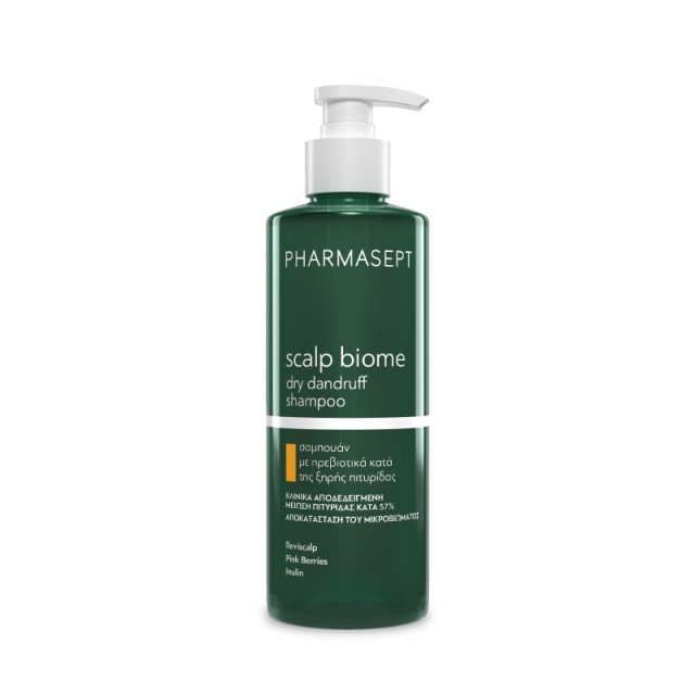 Pharmasept Scalp Biome Dry Dandruff Shampoo 400ml - Σαμπουάν με Πρεβιοτικά για την Αντιμετώπιση της Ξηροδερμίας και Πιτυρίδας
