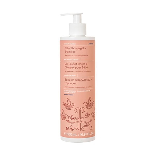 Korres Baby Showergel Shampoo 500ml – Βρεφικό Αφρόλουτρο Σαμπουάν
