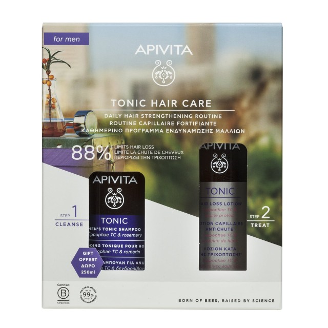 Apivita Promo Hair Loss Men Tonic Hair Lotion 150ml & Tonic Shampoo 250ml