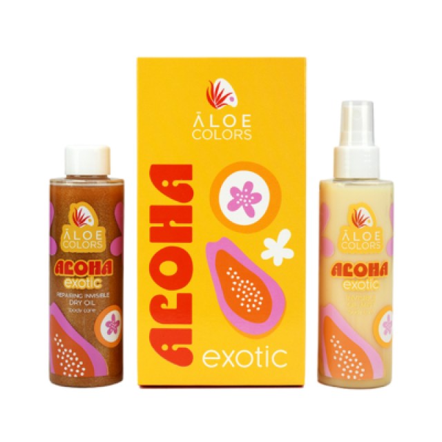 Aloe Colors Aloha Exotic Set Oil Mist 150ml & Dry Oil 150ml με Άρωμα Εξωτικών Φρούτων