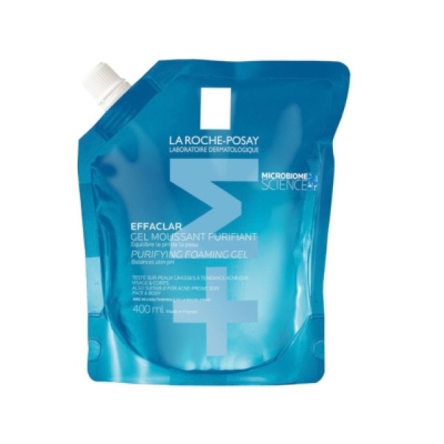 La Roche-Posay Effaclar Purifying Foaming Gel +Μ Refill 400ml - Καθαριστικό gel για Λιπαρό Δέρμα με Ακμή