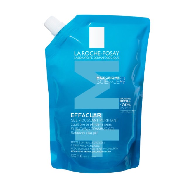 La Roche-Posay Effaclar Purifying Foaming Gel +Μ Refill 400ml - Καθαριστικό για Λιπαρό Δέρμα με Ακμή