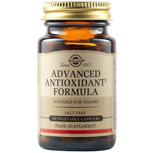 Solgar Advanced Antioxidant Formula 60 κάψουλες – Αντιοξειδωτική Φόρμουλα με Βιταμίνες & Μέταλλα για Τόνωση του Οργανισμού