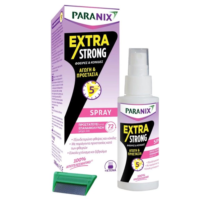 Paranix Extra Strong Spray 100ml – Αγωγή σε σπρέι Κατά των Φθειρών & των Κονιδών