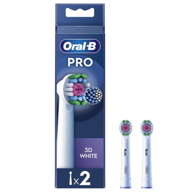 Oral-B Pro 3D White 2pcs - Ανταλλακτικές Κεφαλές