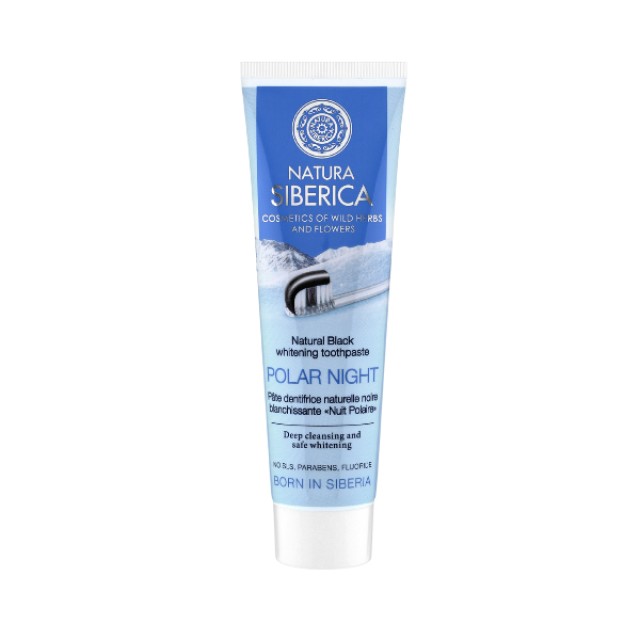 Natura Siberica Natural Black Whitening Toothpaste 100gr - Φυσική Λευκαντική Οδοντόκρεμα με Ενεργό Άνθρακα