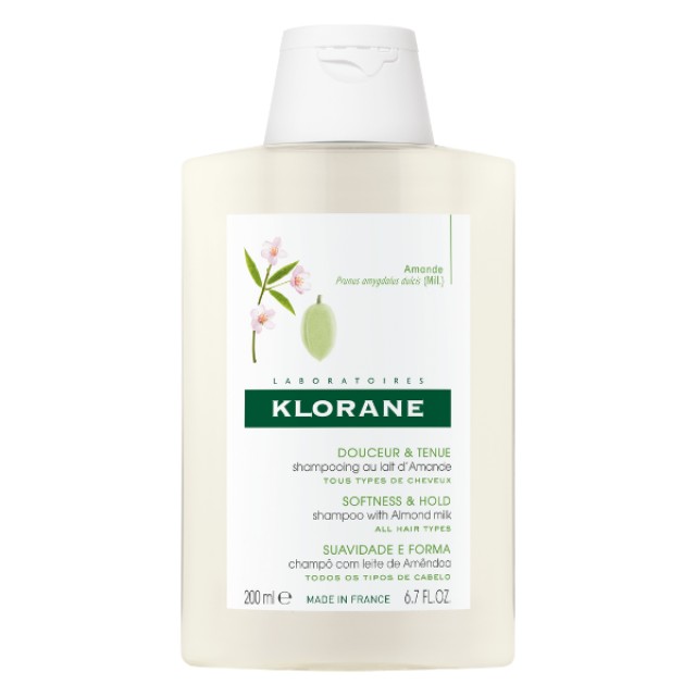 Klorane Shampoo with Almon Oil 200ml - Σαμπουάν με Γάλα Αμυγδάλου