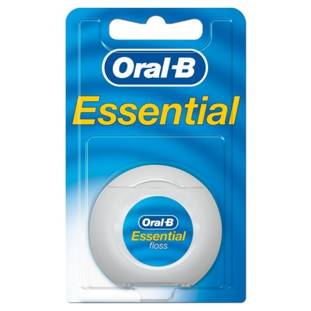 Oral-B EssentialFloss Waxed 50m – Οδοντικό νήμα ακήρωτο