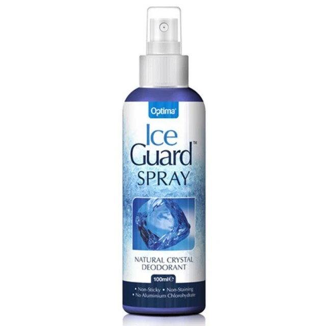 Optima Ice Guard Deodorant Spray 100ml – Υποαλλεργικό αποσμητικό από φυσικά άλατα σε μορφή σπρέι