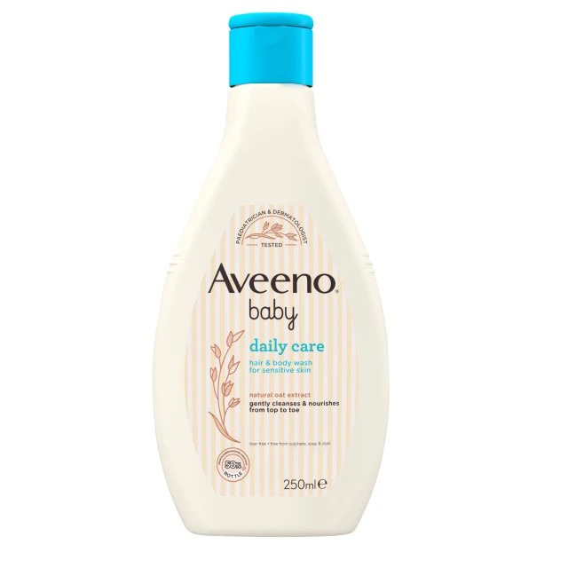 Aveeno Baby Daily Care Hair & Body Wash for Sensitive Skin 250ml - Βρεφικό Αφρόλουτρο & Σαμπουάν για Ευαίσθητο Ατοπικό Δέρμα