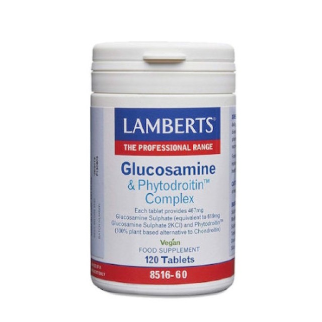 Lamberts Glucosamine & Phytodroitin Complex 60 ταμπλέτες - Συμπλήρωμα Διατροφής με Θειϊκή Χονδροϊτίνη