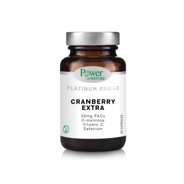 Power Health Platinum Range Cranberry Extra 30 caps - Για πρόληψη & υποστηρικτική αντιμετώπιση λοιμώξεων του ουροποιητικού