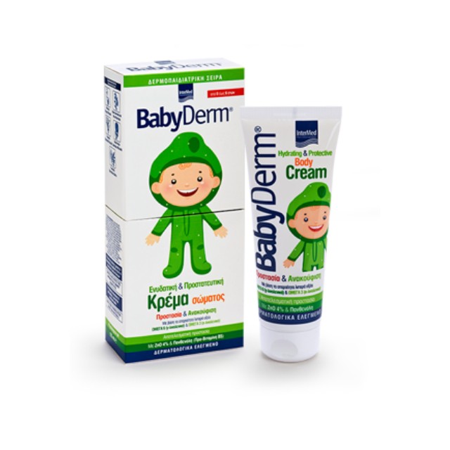 Intermed Babyderm Hydrating & Protective Body Cream 125ml - Ενυδατική & Προστατευτική κρέμα σώματος για Καθημερινή χρήση