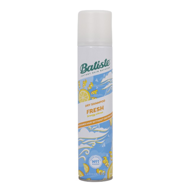 Batiste Fresh Dry Shampoo 200ml - Ξηρό Σαμπουάν με δροσερό Άρωμα Εσπεριδοειδών