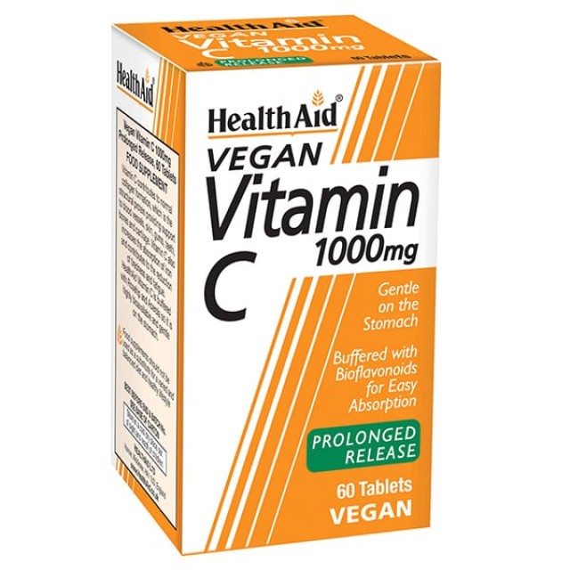 Health Aid Vitamin C 1000mg 60 ταμπλέτες - Συμπλήρωμα για Ενίσχυση του Ανοσοποιητικού