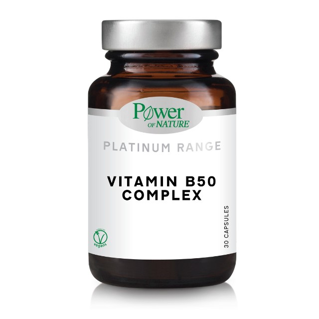 Power Health Classics Platinum Vitamin B50 Complex - Για Μνήμη, Νεύρα, Μαλλιά  30 Κάψουλες
