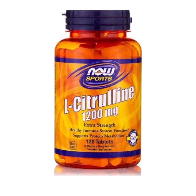 Now Foods L-Citrulline 1200mg 120 Ταμπλέτες – Συμπλήρωμα διατροφής Κιτρουλίνης