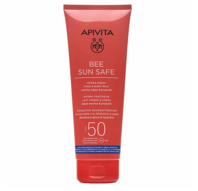 Apivita Bee Sun Safe Hydra Fresh Face & Body Milk SPF50 200ml - Αντηλιακό αναζωογονητικό γαλάκτωμα σώματος