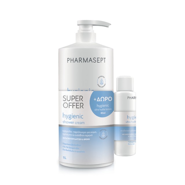 Pharmasept Promo Hygienic Shower Cream 1lt  με Δώρο Hydra Lotion 80ml