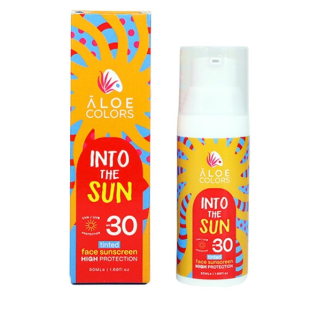 Aloe Colors Into The Sun Face Sunscreen SPF30 Tinted 50ml - Αντηλιακό Προσώπου με Χρώμα
