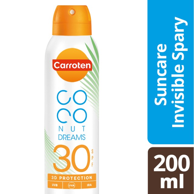 Carroten Coconut Dreams Suncare Invisible Spray SPF30 200ml - Αντηλιακό Διάφανο Σπρέι