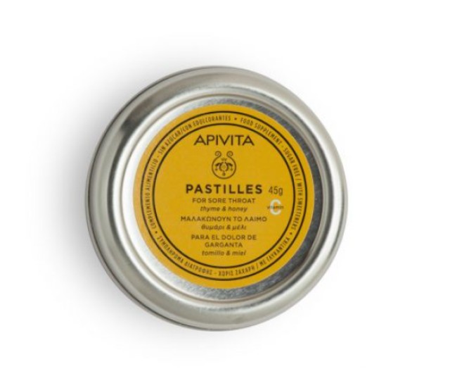 Apivita Παστίλιες για τον πονόλαιμο με Θυμάρι & Μέλι 45g