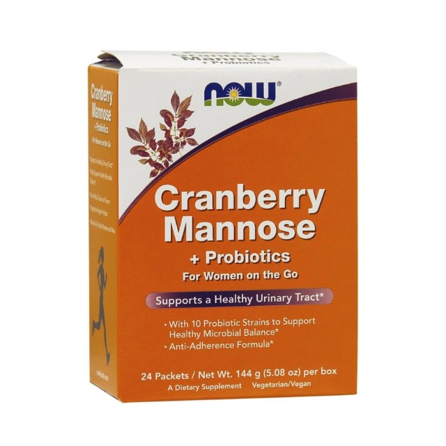 Now Foods Cranberry Mannose Probiotics For Women On The Go – 24 Πακέτα