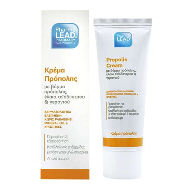 Pharmalead Propolis Cream 50ml – Κρέμα για Καταπράυνση & Περιποίηση με Βάμμα Πρόπολης, Έλαιο Τεϊόδεντρου & Γερανιού 