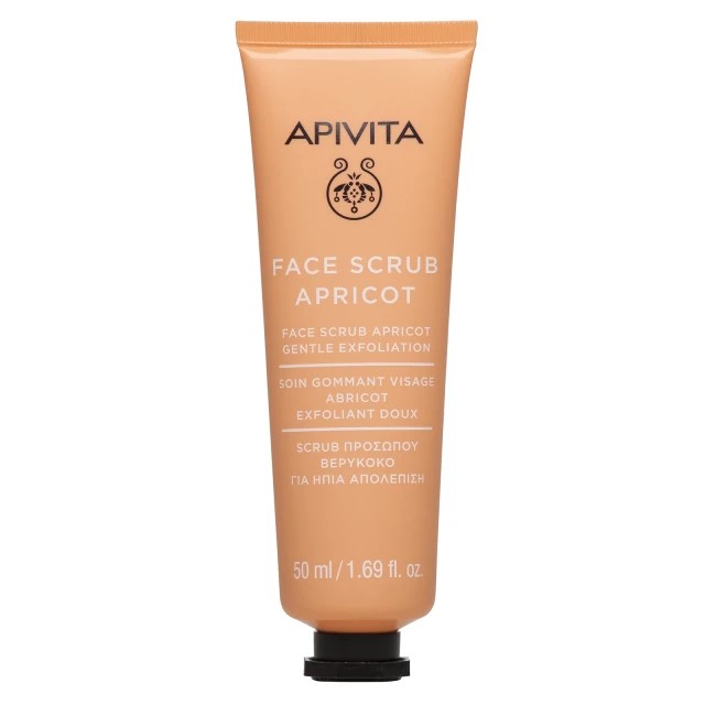 Apivita Face Scrub Apricot 50ml - Scrub Ήπιας Απολέπισης με Λεπτούς Κόκκους από Κουκούτσια Βερύκοκου