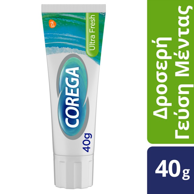 Corega Ultra Fresh - Στερεωτική κρέμα οδοντοστοιχίας 40g